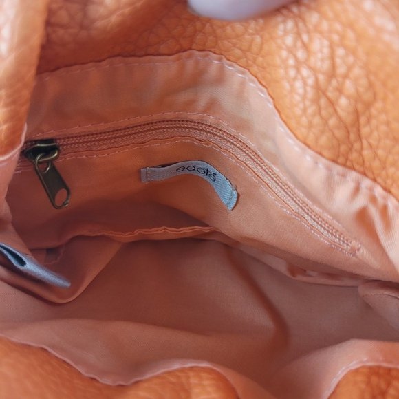 NWT Urban Outfitters Ecote Tangerine Faux Leather Fringe Crossbody Bag - Picture 8 of 10